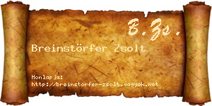 Breinstörfer Zsolt névjegykártya